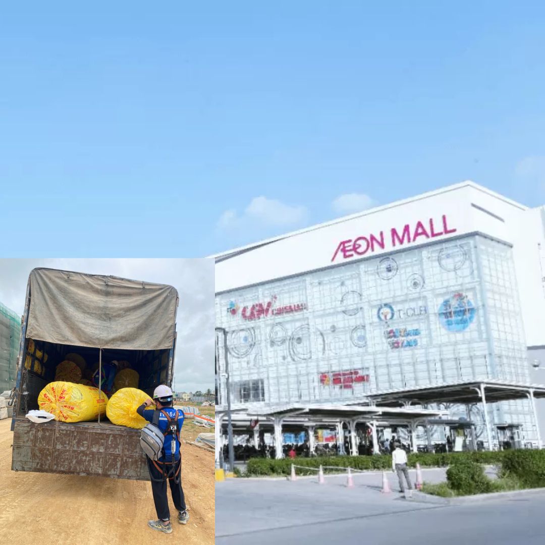 Bông thủy tinh dự án Aeon Mall Thanh Hóa