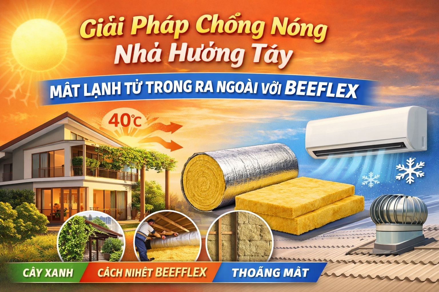 Giải pháp chống nóng mặt tiền hướng Tây hiệu quả
